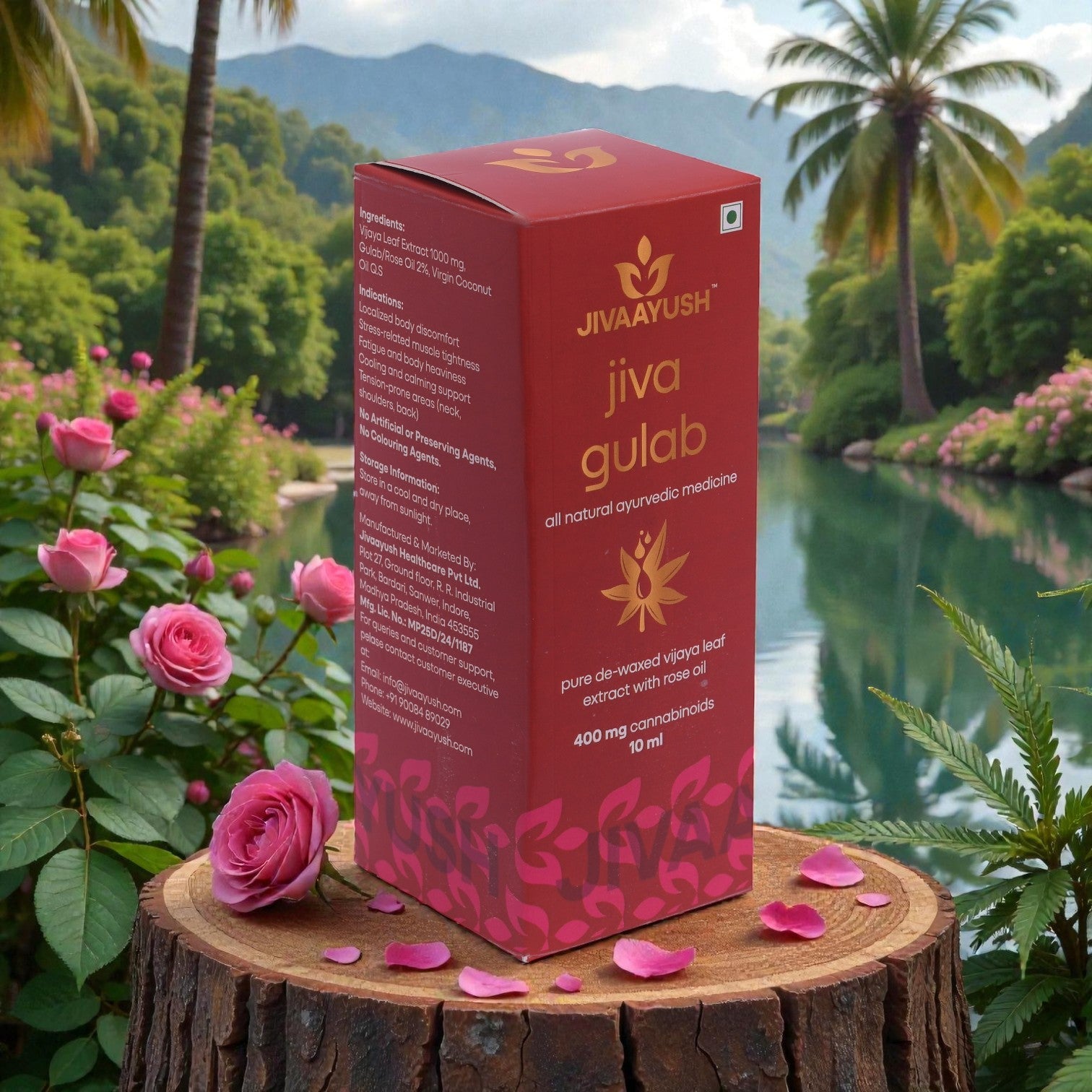 Jiva Gulab: Soothing Topical Rose Relief Oil